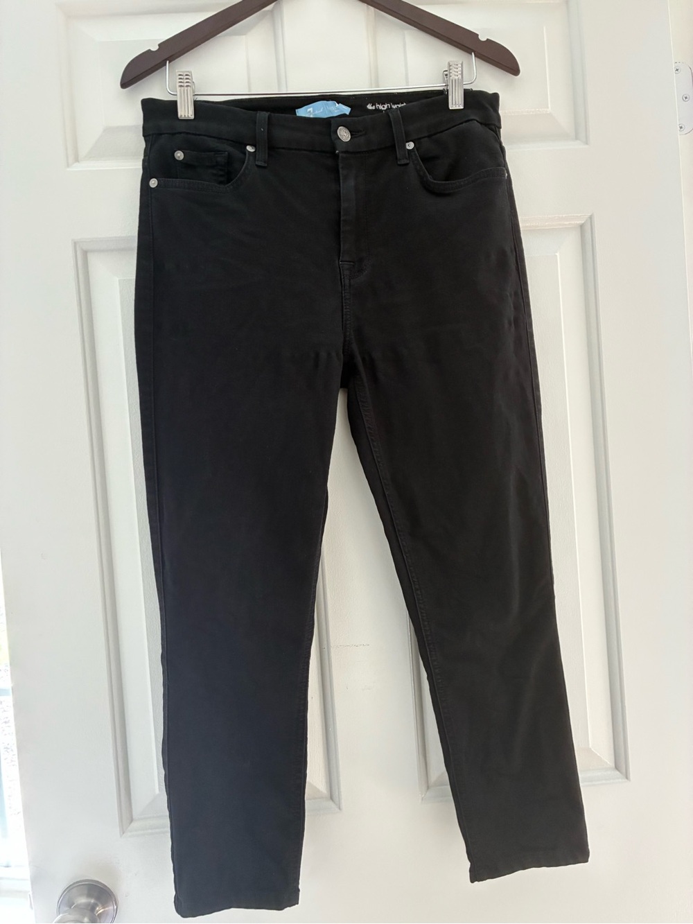 7 For All Mankind Women’s Slim Straight Jeans in Black
